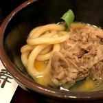 Sukiya - うどん、野菜の種類は、他の牛丼店と似ています(2018.1.7)