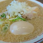 喜多方食堂 浅草本店 - 蔵出し味噌味玉ラーメン 800円  玉ねぎ増量 50円