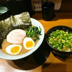 らーめん 晴れる家 - ラーメン並  ¥700 ネギめし ¥200 味付け卵 ¥100