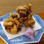 帆立と和栗の塩麹かき揚げ