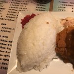 お食事処 ひぜん - ライス大盛り、メロン型2段積