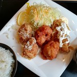 ぱっぷや - 三種唐揚げ定食８９０円