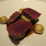 オルグイユ - 30年1月　蝦夷鹿ロース、ヒレ　北海道雪下じゃがいも、福島曲りねぎ