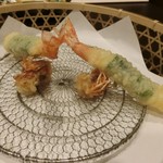 天の丸別邸 風の谷の庵 - 天婦羅：「車海老えごま巻」