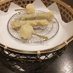 天の丸別邸 風の谷の庵 - 天婦羅：「目光湯葉包み」と「ペコロス」