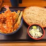 天丼てんや - 天丼５００円　冷たい蕎麦３５０円