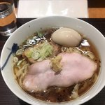 麺 みつヰ - 生姜そば 手揉みちぢれ平打ち麺ver 大盛+ 味玉