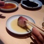 鮨松波 - 〆鯖は酢味噌で、これが合うっ！