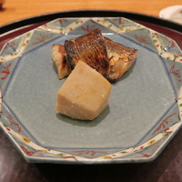 日本料理 太月 - 30年1月　カマス味噌幽庵焼き　京海老芋唐揚げ
