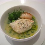 オオハラ エ シーアイイー - 鮑入り蛤のロワイヤル　翡翠スープ