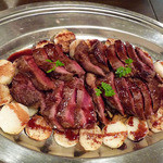 ジャンジャンブル - 佐賀牛のラムシン 山芋・キノコ添え