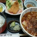 西川家 - きしめん定食A(税抜920円)