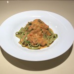 トラットリア ベーネ - 2017年セイコガニのクリームソース フェットチーネ1980円