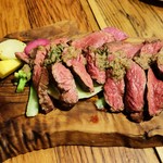 永福食堂 - 牛ハラミ肉の低温ロースト　ローズマリー風味のアンチョビソース