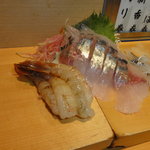 鮨芳 - ドロ海老，鰺