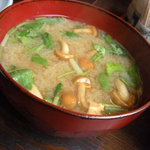 仁亭 - なめこの味噌汁