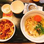 なか卯 - 牛めしとかま玉うどんセット