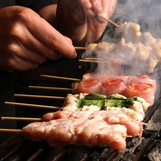 【炭火烤直島】 特色烤雞肉串