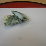 天ぷら 京星 - 大葉を巻いたイカ