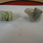 天ぷら 京星 - 空豆　グジ