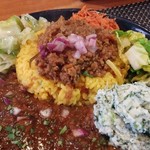 ホールスパイスカレー青藍 - カレー定食２種盛＋季節のポテサラ
