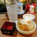 いのっ八 - ふるまい酒とお通し