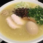 Ramen Kadoya - 鶏白湯ラーメン／大盛／煮卵