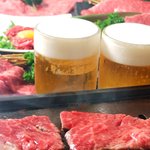 Yakinikushabushabudainingupukupuku - ビールと焼肉、たまりませんぷくぷくへゴー！！