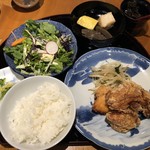 まんみ西麻布 - 大山鶏の唐揚げ定食