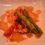 鉄板焼き、海老。