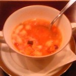 ステーキ ならまち - 〆の豆スープ。