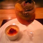 ステーキ ならまち - デザート。ブリュレと和風パフェ。