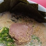 山岡家 - 朝ラーメン（脂なし・味普通・海苔・アップ）