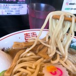 肉煮干し中華そば さいころ - ツルツルモチモチの麺