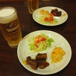 らーめん天水 - 前菜＆生中