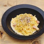 trattorìa soave    - 自家製手打ち麺のカルボナーラ！