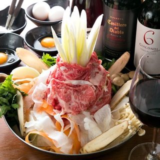 MEAT×WINE BISTRO DOMANNAKA - 肉マウンテン赤ワインすき鍋