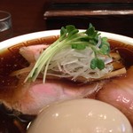 中華そば しば田 - 白髪ネギにカイワレ