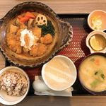 Ootoya - チキン母さん煮定食＋たっぷり野菜の麦味噌汁変更＋もちもち五穀ご飯変更