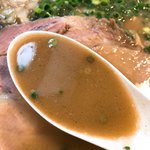 麺屋 菜々兵衛 - 【2017年12月】煮干しとんこつラーメン＠750円、スープアップ。