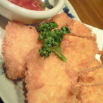 炭火焼と旬のおさかな 菜の花 - 新玉ねぎフライ