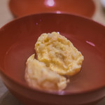 太華 - 芝蝦（しばえび）眞薯椀（しんじよわん）、斷面（きりくち）