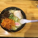 万力屋 - 野菜塩ラーメン-半麺-辛ネギ