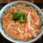 丸亀製麺 - かに玉あんかけ(大)790円＋ネギトッピング