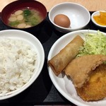 Sakura Suisan - 「若鶏醤油香り揚＆春巻＆牛肉男爵コロッケ」