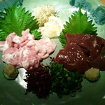 久遠の空 - 要予約！限定のブレイン刺…豚の大脳、小脳、脊髄そしてレバ…非常に稀少！