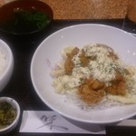 ダイニング＆ダーツバー RISING - 鶏唐揚げタルタル定食　750円