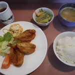 唐戸食堂 - ふく唐揚げ定食 2017.12