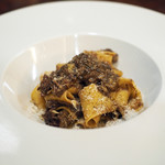 ICARO miyamoto - タリアテッレ　イノシシラグーとフランス産キノコ黒トリュフのソース