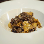 ICARO miyamoto - タリアテッレ　イノシシラグーとフランス産キノコ黒トリュフのソース